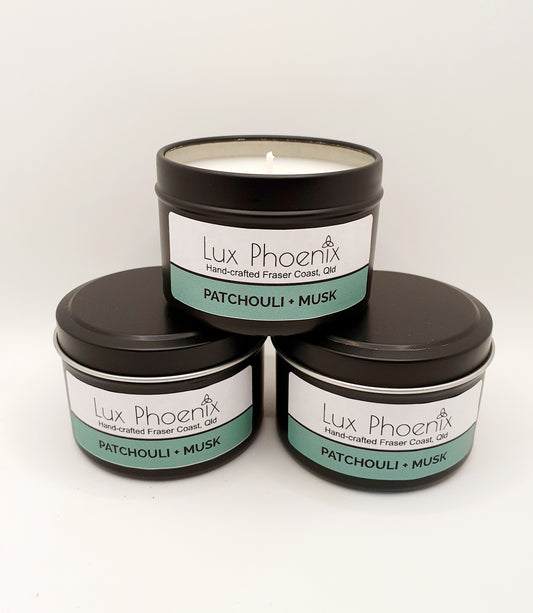 Patchouli & Musk Small Candle Tin